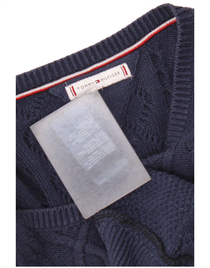 Pulover cardigan pentru femei TOMMY HILFIGER UK 14 Medium Bleumarin