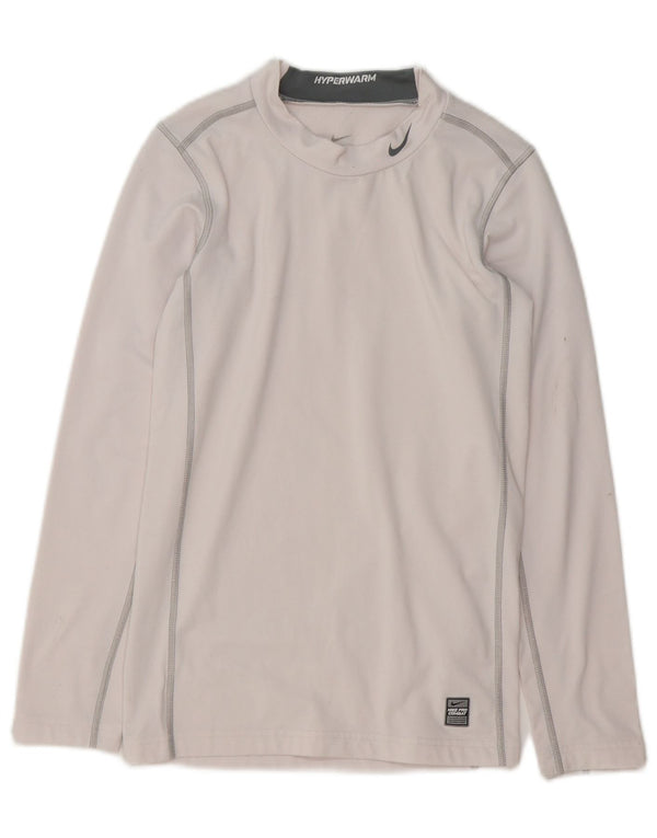 Nike băieți Dri Fit Top cu mânecă lungă 13-14 ani XL poliester alb