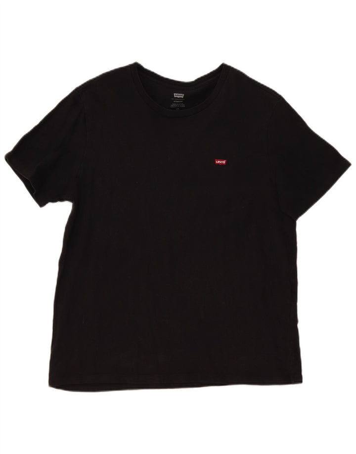 Tricou standard pentru bărbați Levi's Top mare din bumbac negru