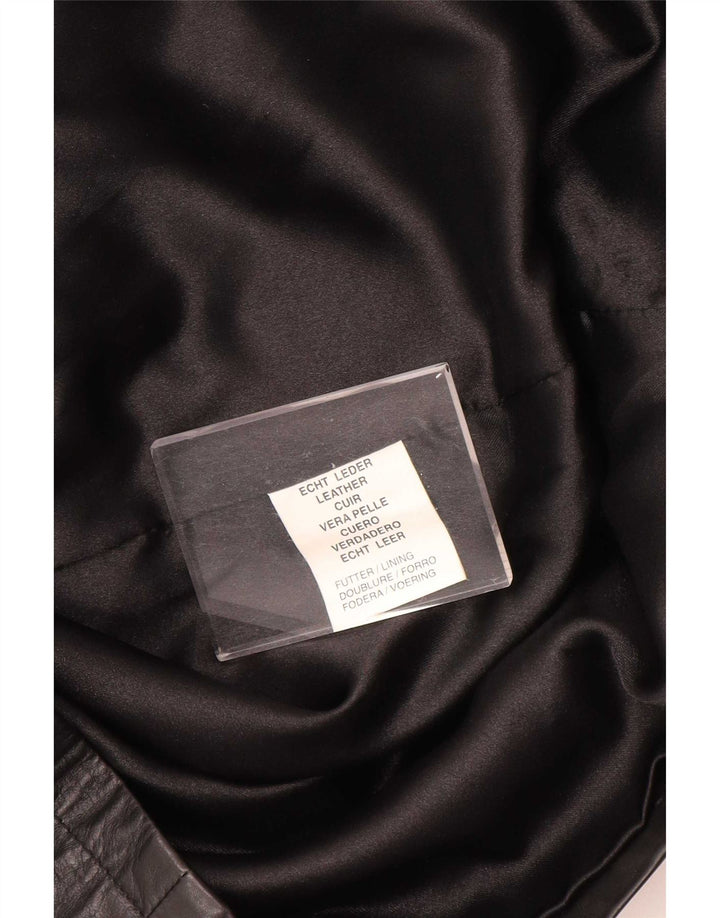 Jachetă de piele vintage pentru bărbați UK 40 Large Black