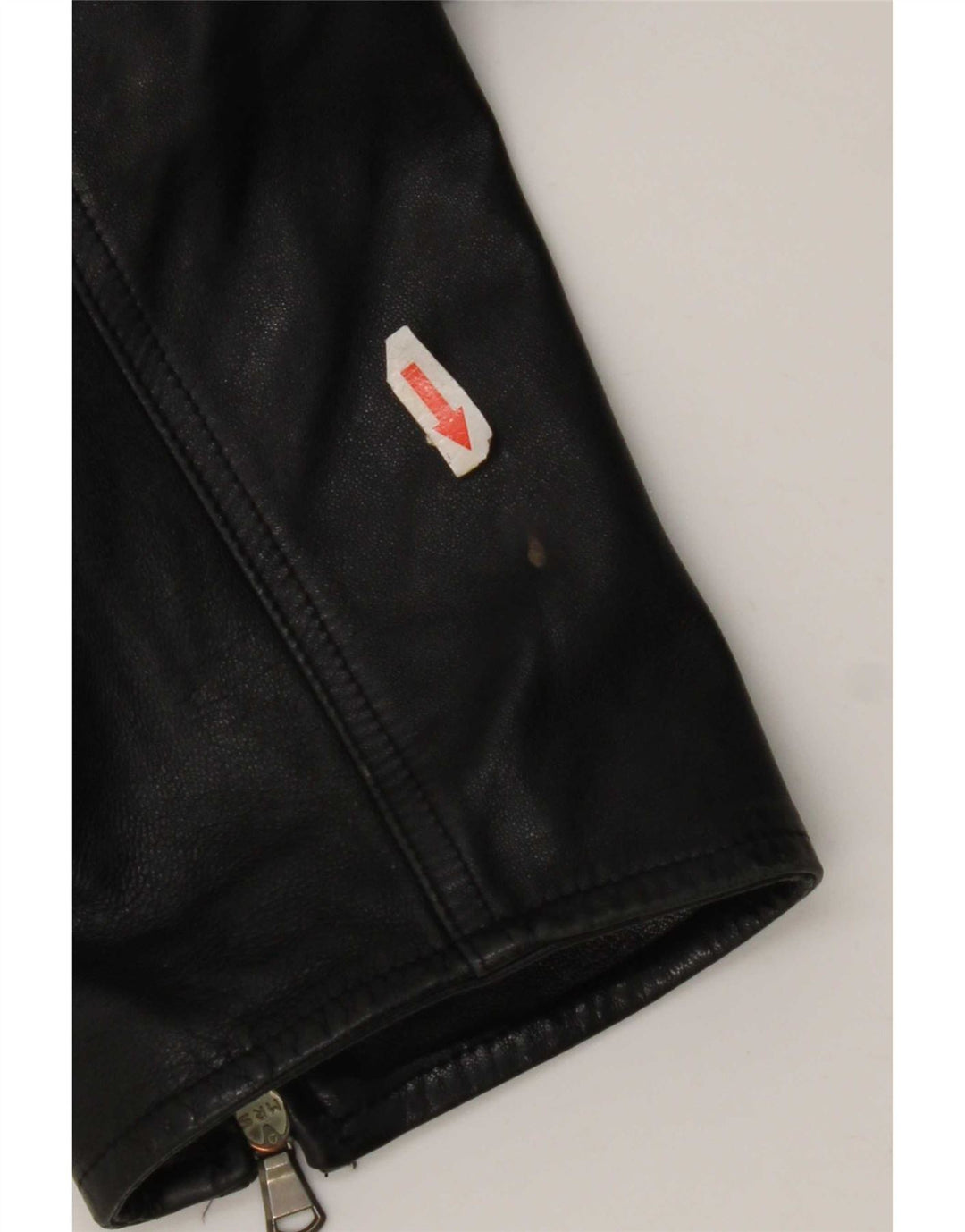 Jachetă de piele vintage pentru femei UK 14 Medium Black Leather