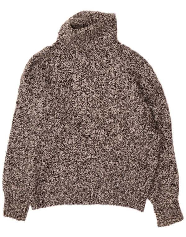 Pulover pentru femei supradimensionat cu gât rulat Zara UK 10 mic, gri, pete