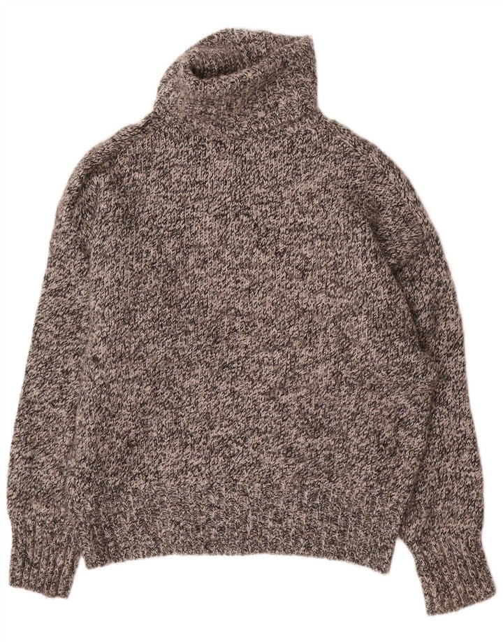 Pulover pentru femei supradimensionat cu gât rulat Zara UK 10 mic, gri, pete