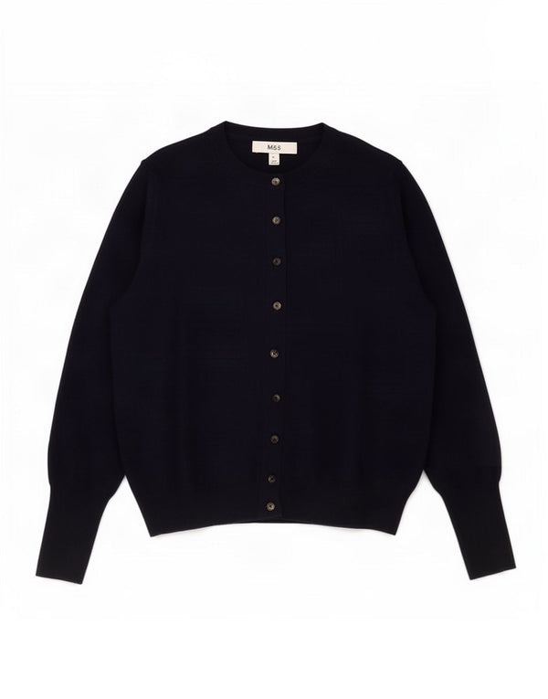 Pulover cardigan pentru femei Marks & Spencer UK 16 mare, viscoză bleumarin