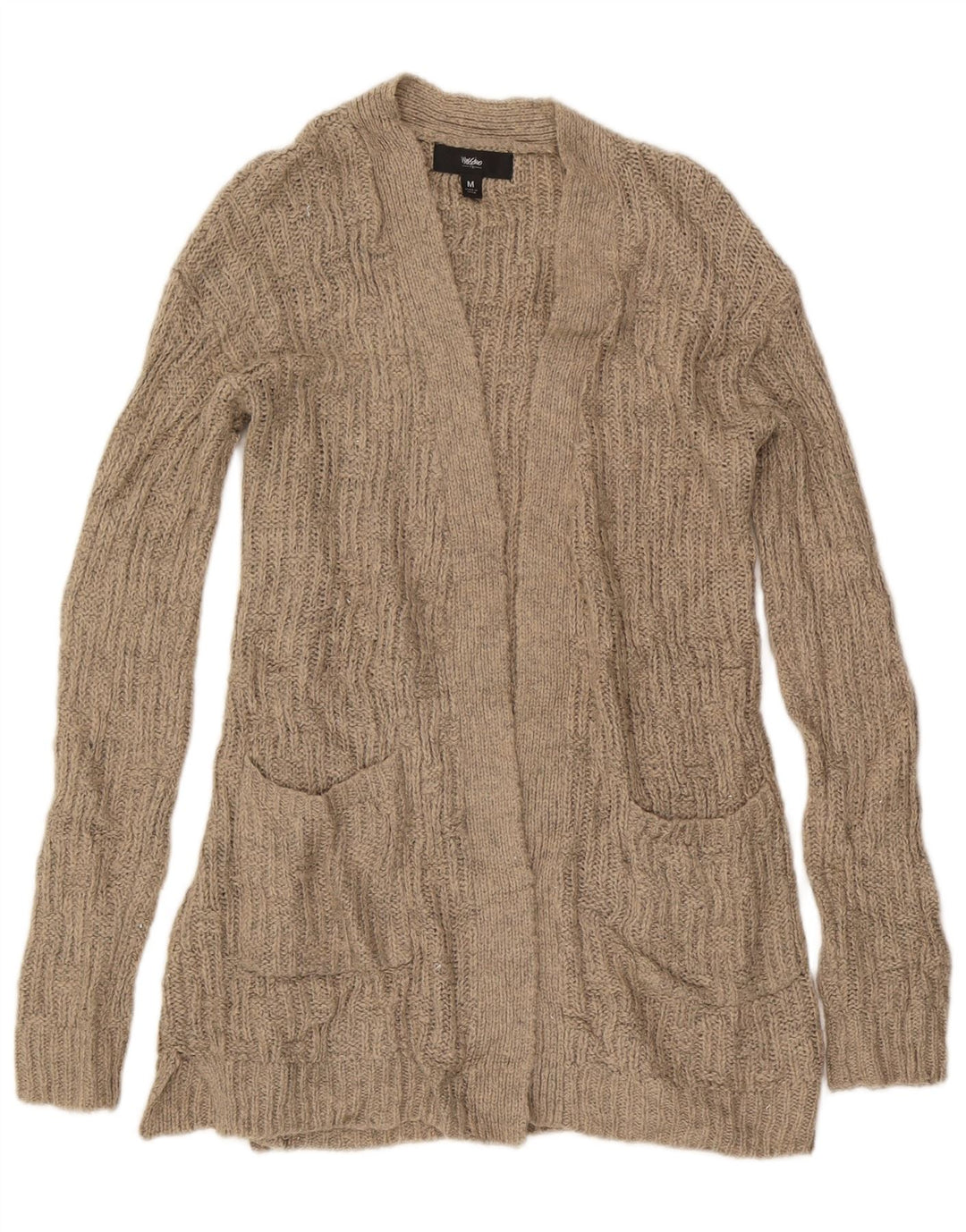 Pulover cardigan deschis pentru femei MOSSIMO UK 14 Medium Bej Acrilic