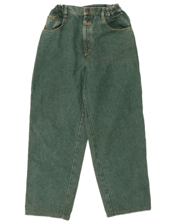 Vintage Girls Tapered Jeans 13-14 Years W27 L25 Green Cotton