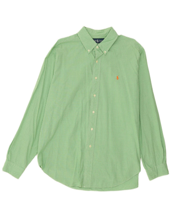 Cămașă pentru bărbați Ralph Lauren Classic Fit XL, verde, bumbac vichy