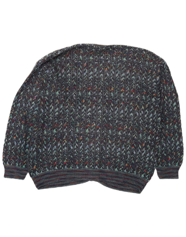 Pulover Cardigan Vintage pentru Barbati IT 54 XL Multicolor Geometric