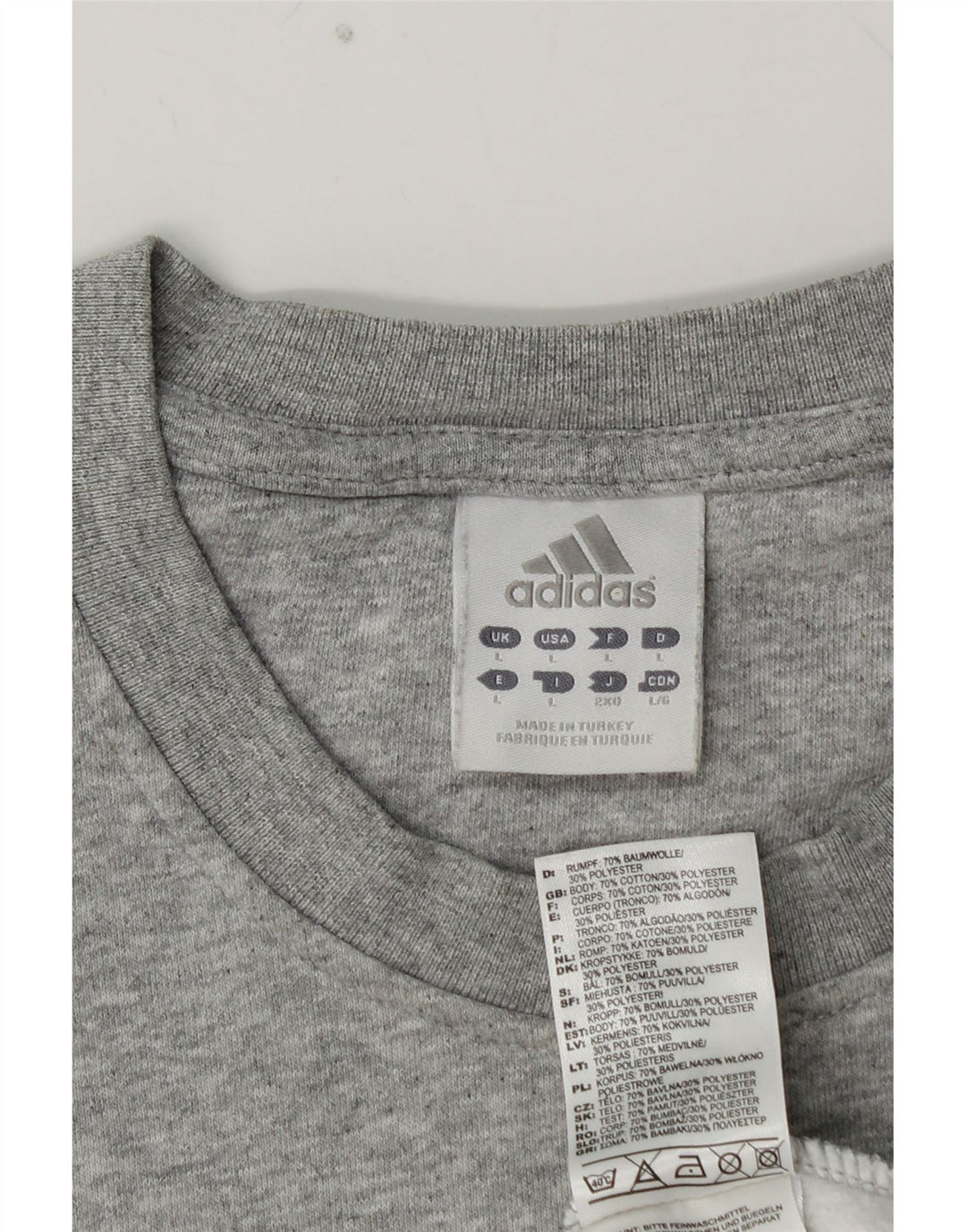 Hanorac grafic pentru bărbați ADIDAS Pulover mare din bumbac gri
