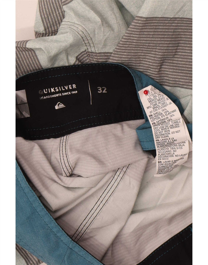 Pantaloni scurți de înot Quiksilver pentru bărbați, poliester cu dungi multicolore medii