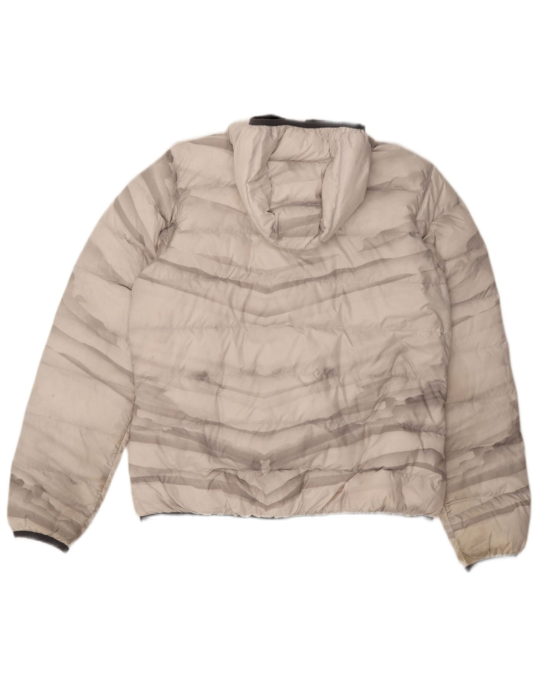 Jack Wolfskin Jachetă căptușită cu glugă pentru femei UK 18 XL Gri Tie Dye Poliester