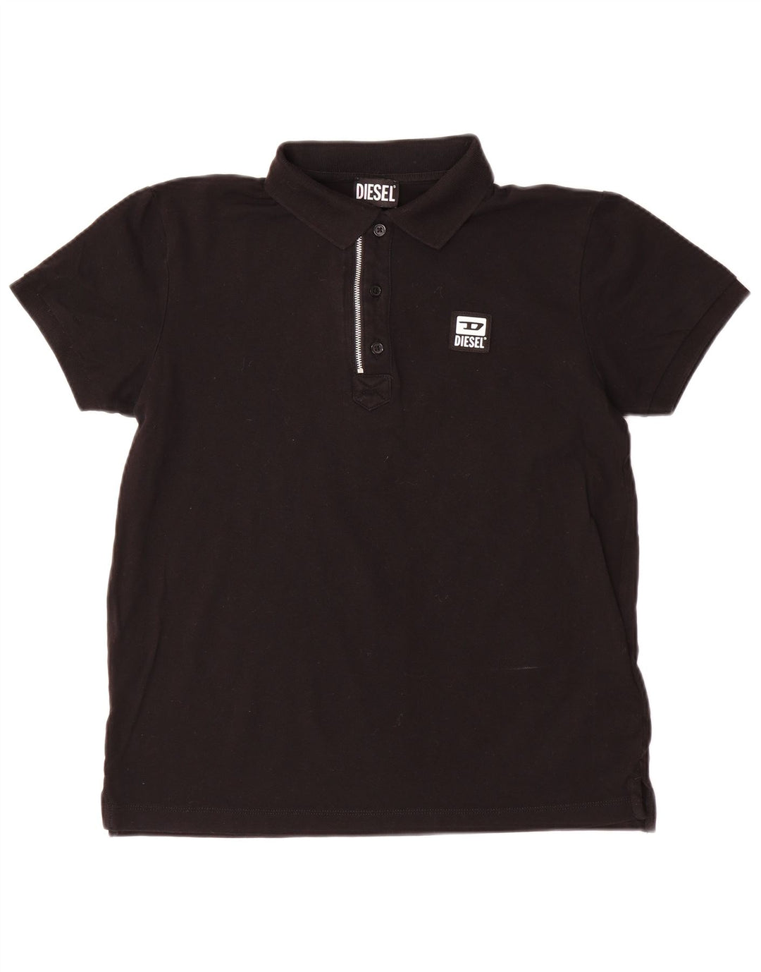 Tricou polo pentru bărbați DIESEL, bumbac mediu negru