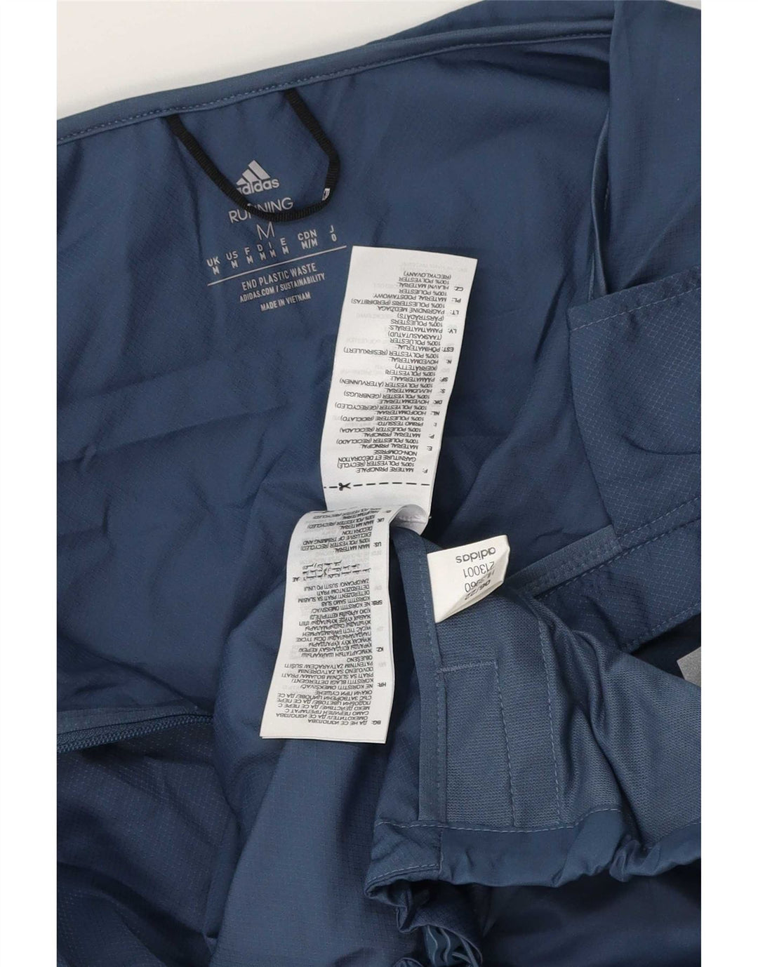 Jachetă de ploaie cu glugă pentru bărbați Adidas UK 38 Poliester mediu albastru bleumarin