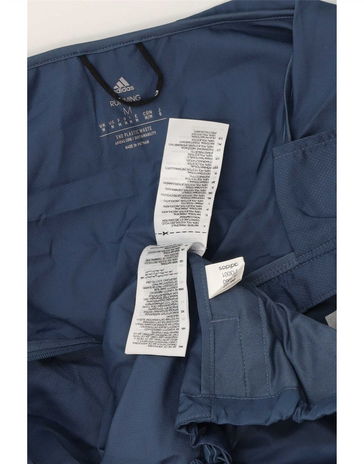 Jachetă de ploaie cu glugă pentru bărbați Adidas UK 38 Poliester mediu albastru bleumarin