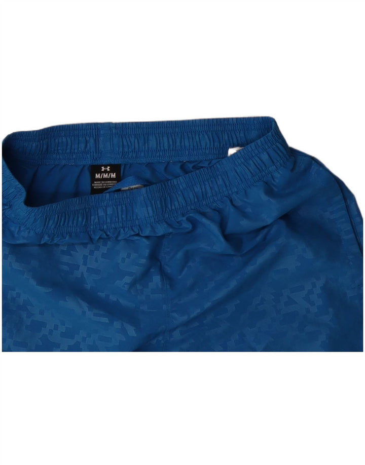 Pantaloni scurți sport pentru bărbați UNDER ARMOUR, poliester geometric, albastru mediu