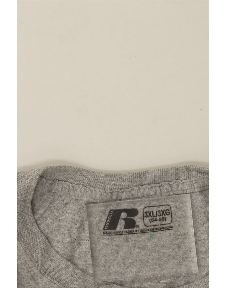 RUSSELL ATHLETIC Bărbați Tricou Top Marea Britanie 54/56 3XL Gri Pete
