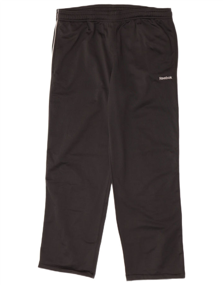 Pantaloni de trening Reebok pentru bărbați, poliester negru mic