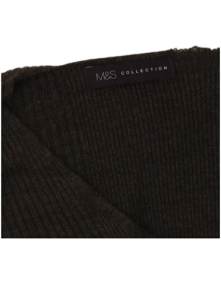 Pulover cu decolteu în V pentru femei Marks & Spencer UK 14 Gri mediu