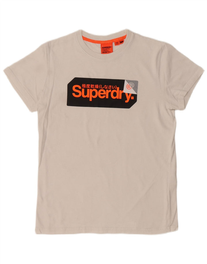 SUPERDRY tricou grafic pentru bărbați Top mediu alb bumbac