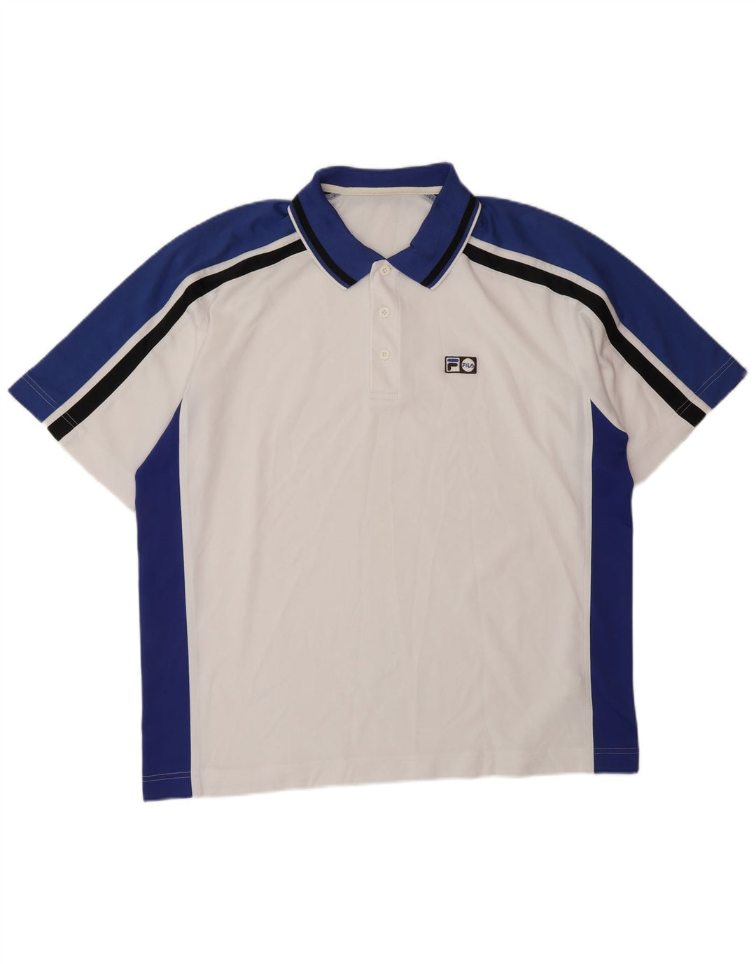 Tricou polo pentru bărbați FILA XL, alb, poliester color bloc