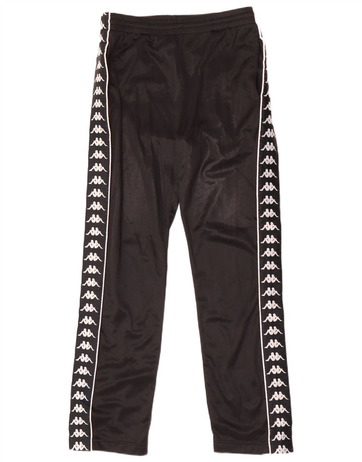 Pantaloni de trening cu grafică pentru bărbați Kappa, poliester negru mic
