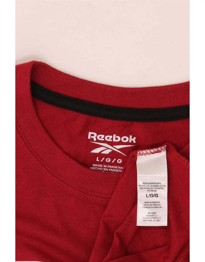 Tricou grafic Reebok pentru bărbați Top mare bumbac roșu