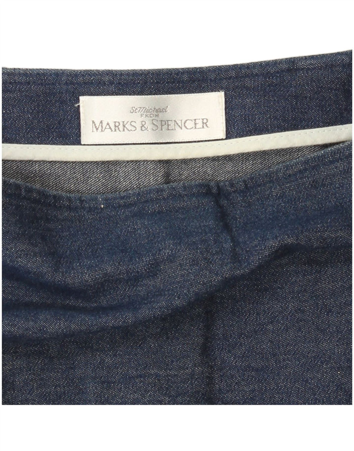 Fusta de blugi pentru femei Marks & Spencer W28 Medium Bleumarin Floral