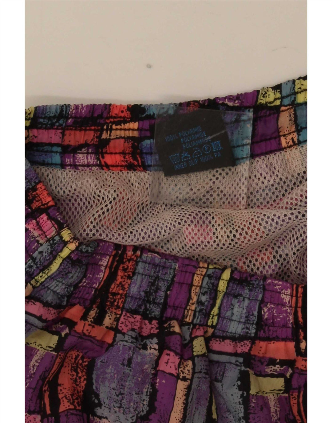 Pantaloni scurți de înot pentru bărbați Santostefano, poliamidă geometrică multicoloră mică