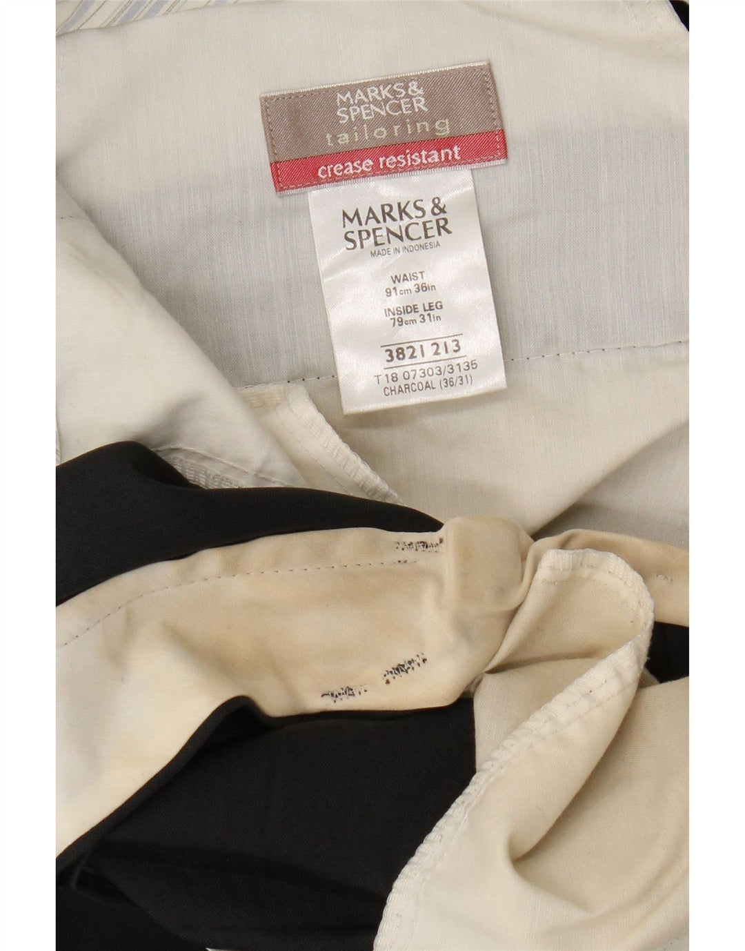 Marks & Spencer Pantaloni de costum drepți croiți pentru bărbați L36 L31 gri