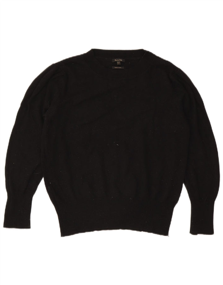 Pulover Massimo Dutti pentru damă, cu gât crew, pulover UK 14 mediu negru