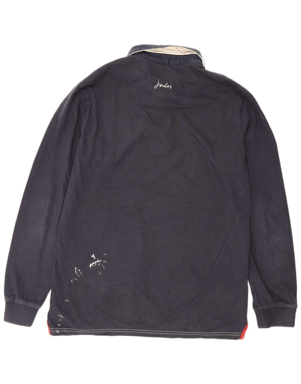 Tricou polo rugby cu mânecă lungă pentru bărbați Joules, bumbac bleumarin mediu