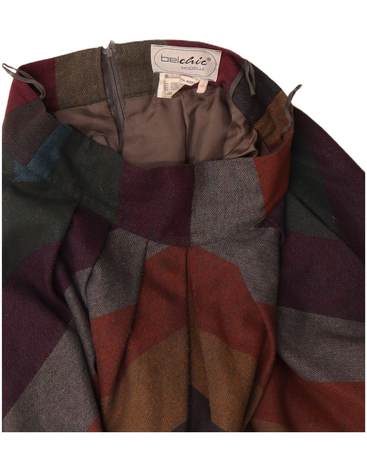 Fustă A-Line pentru femei VINTAGE EU 40 Medium W30 Multicolore în dungi