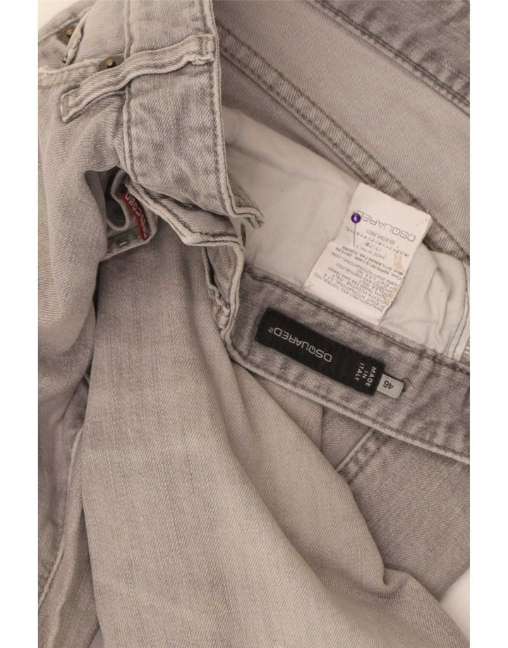 Dsquared2 Blugi subțiri învechiți pentru femei IT 46 Large W32 L30 Bumbac gri