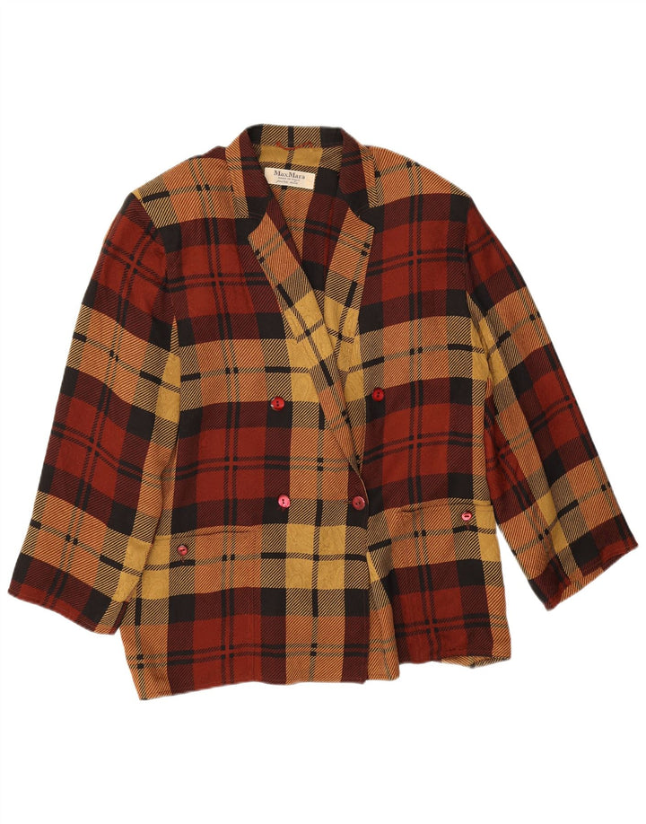 Jachetă Blazer pentru femei Max Mara, cu două piepturi, UK 14, mare, burgundă