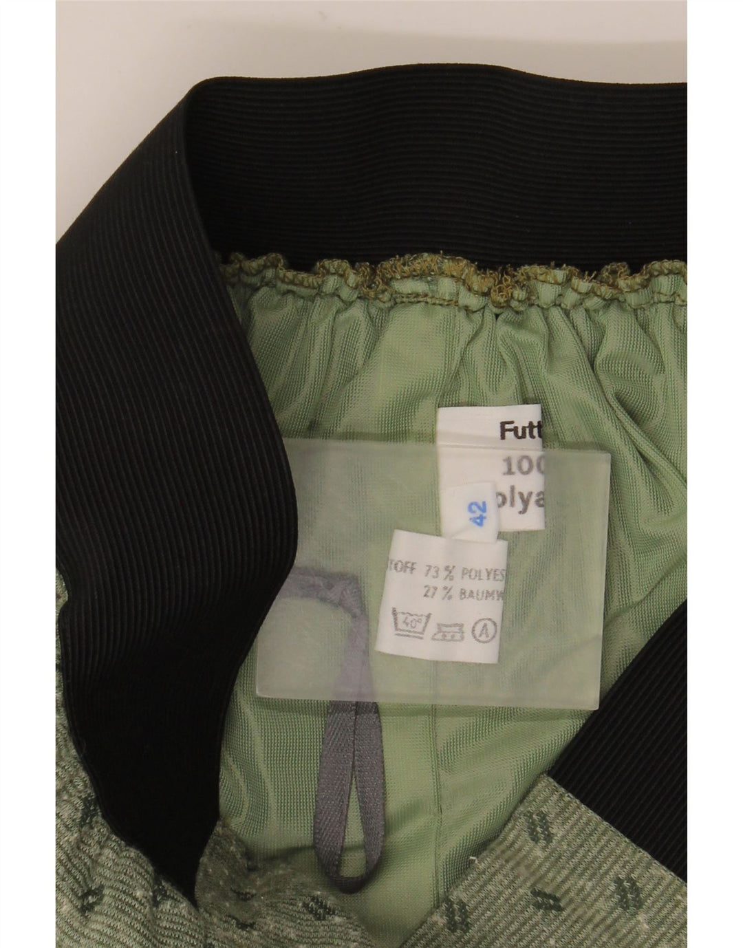 Fusta midi vintage pentru femei IT 42 Medium W30 Poliester cu pete verzi
