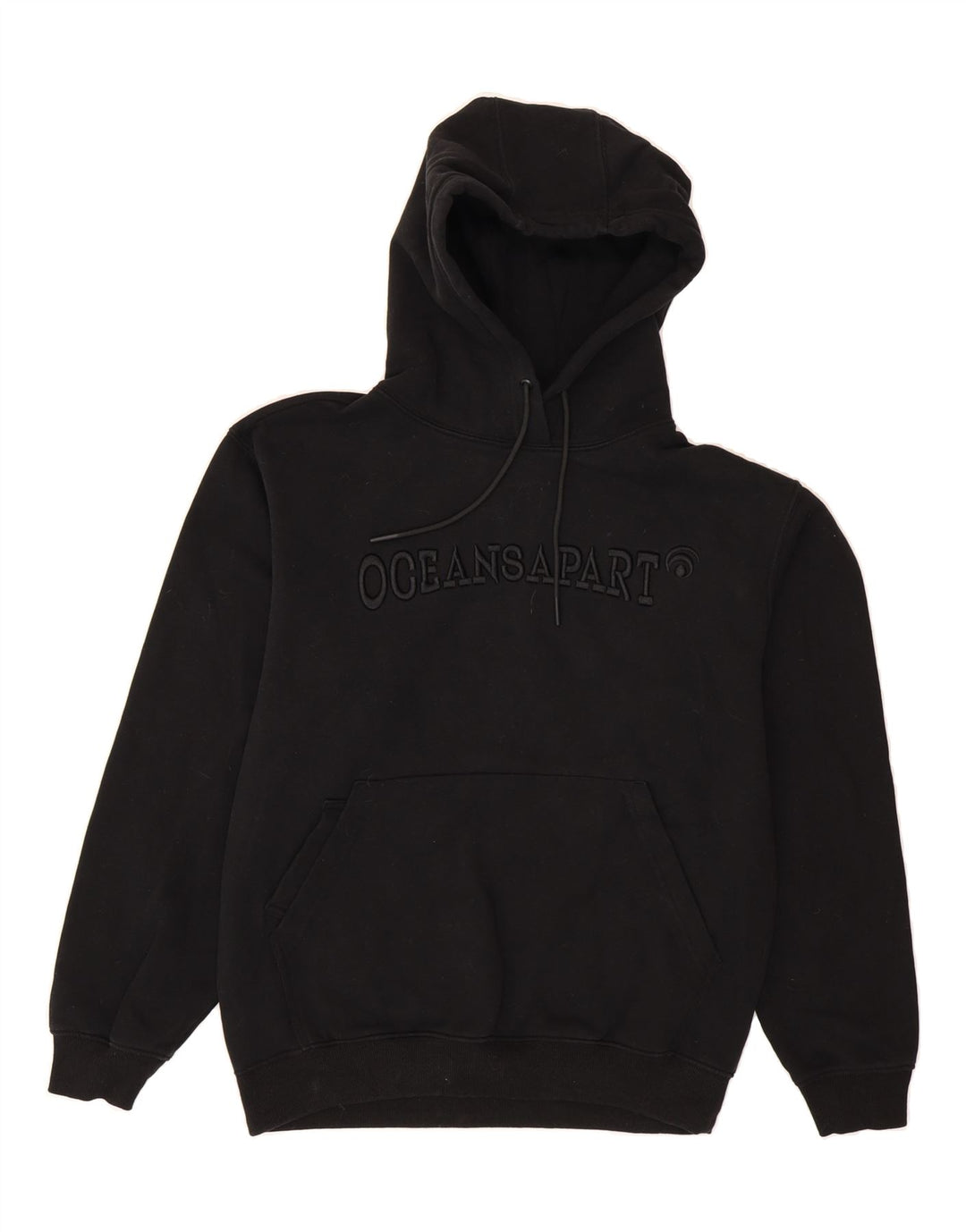 OCEANSAPART Mens Graphic Hoodie Jumper Medium Black Vintage Oceansapart and Second-Hand Oceansapart from Messina Hembry 