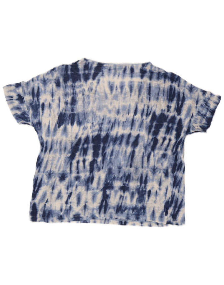 RALPH LAUREN Tricou pentru femei Top UK 14 Medium Blue Tie Dye In