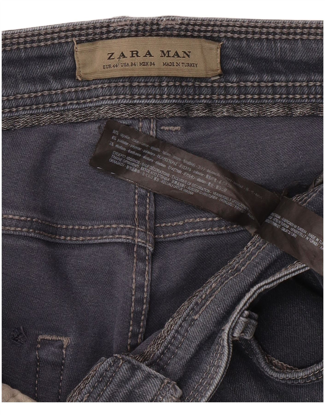 Blugi slim pentru bărbați ZARA EU 44 Large W34 L30 Blue Bumbac