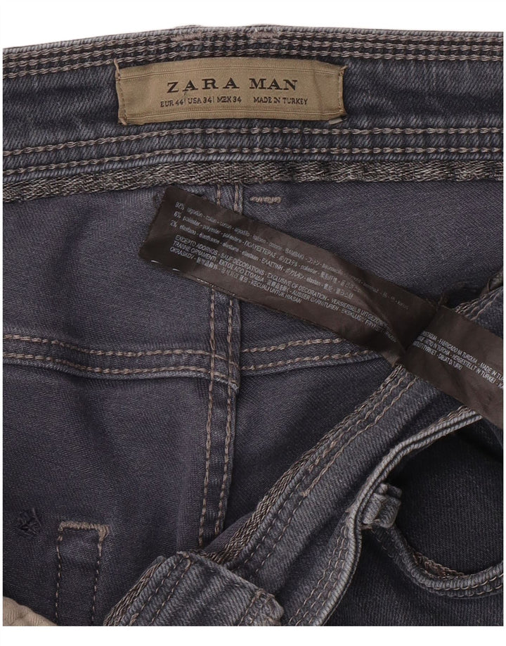 Blugi slim pentru bărbați ZARA EU 44 Large W34 L30 Blue Bumbac
