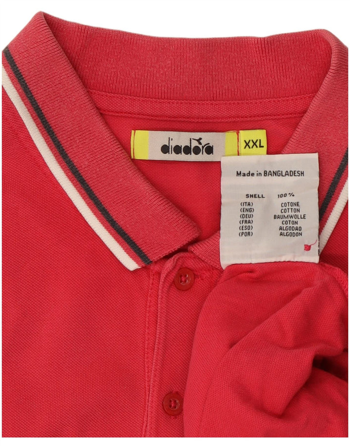 DIADORA Tricou Polo pentru Barbati 2XL Bumbac Roz