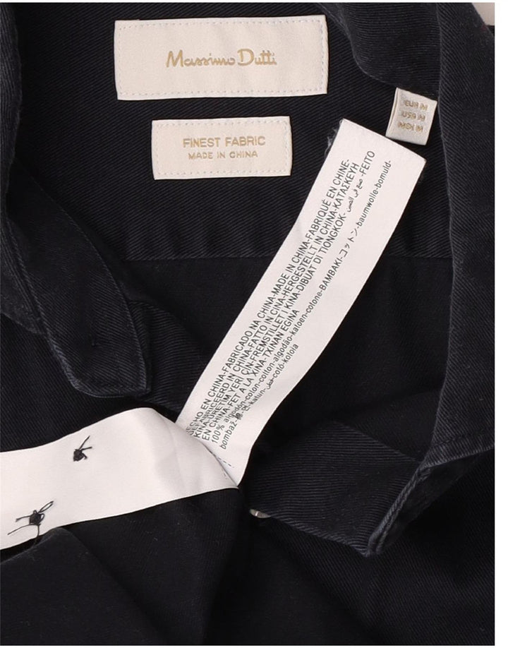 Cămașă Massimo Dutti Bărbați Mediu Bleumarin Bumbac Clasic