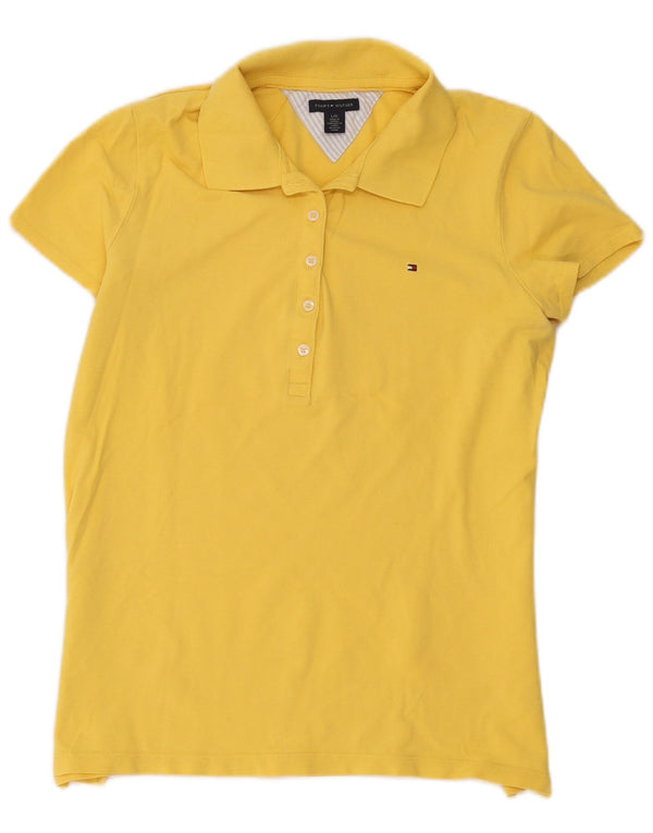 Tricou polo Tommy Hilfiger pentru femei UK 14 mare bumbac galben