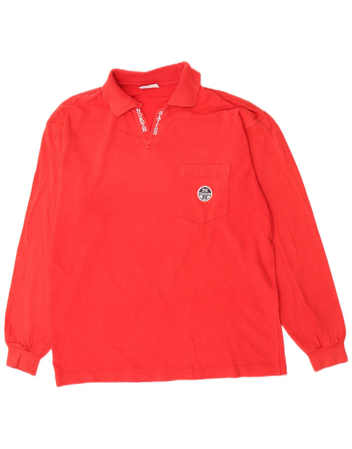 Tricou polo North Sails pentru bărbați, bumbac roșu mediu