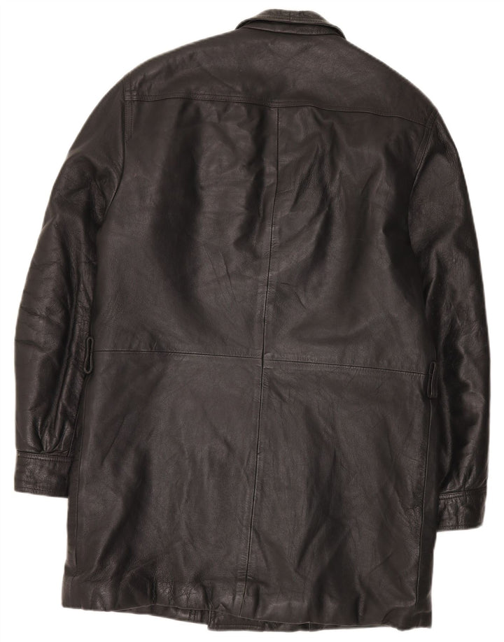 Jachetă de piele vintage pentru bărbați IT 48 Medium Black