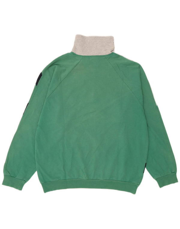 Pulover Campagnolo pentru bărbați, cu fermoar, cu decolteu, verde mediu