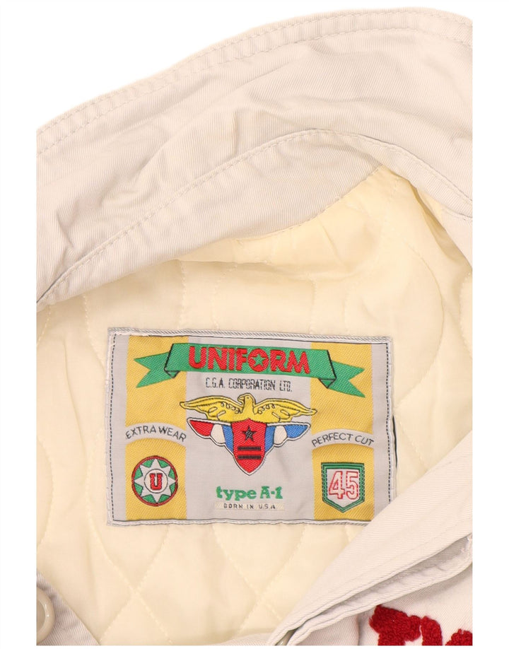 Pardesiu cu grafică uniformă pentru bărbați UK 40 Large White