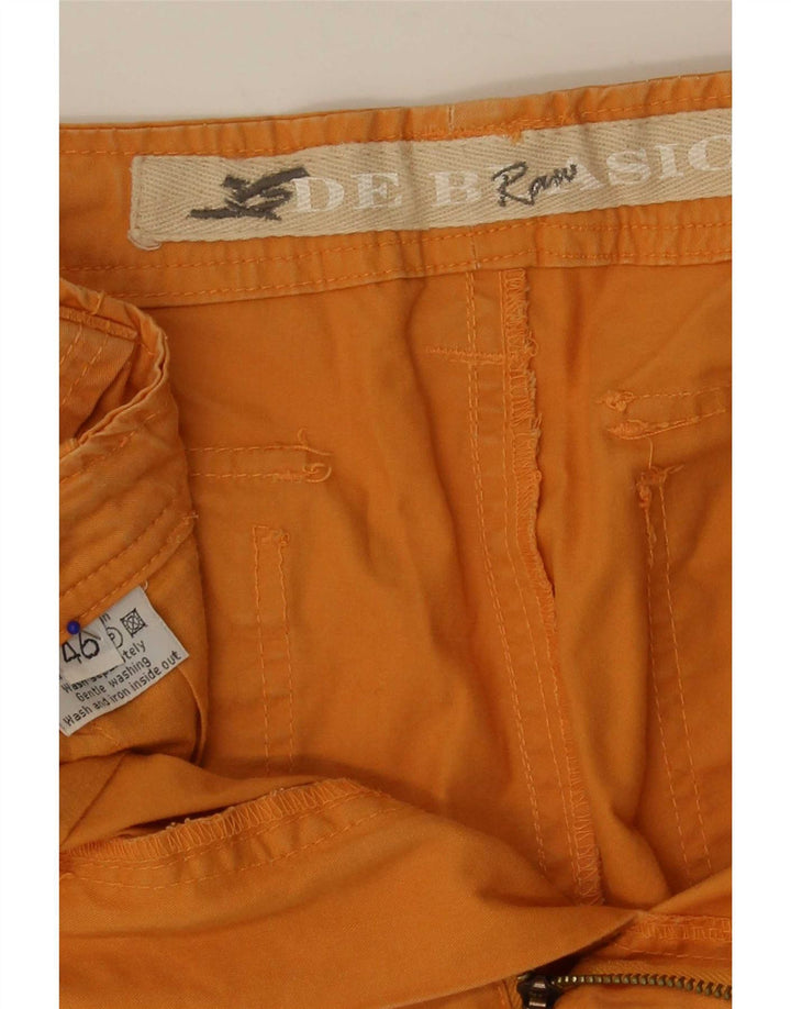 Pantaloni scurti cargo vintage pentru bărbați IT 46 Small W32 Bumbac portocaliu