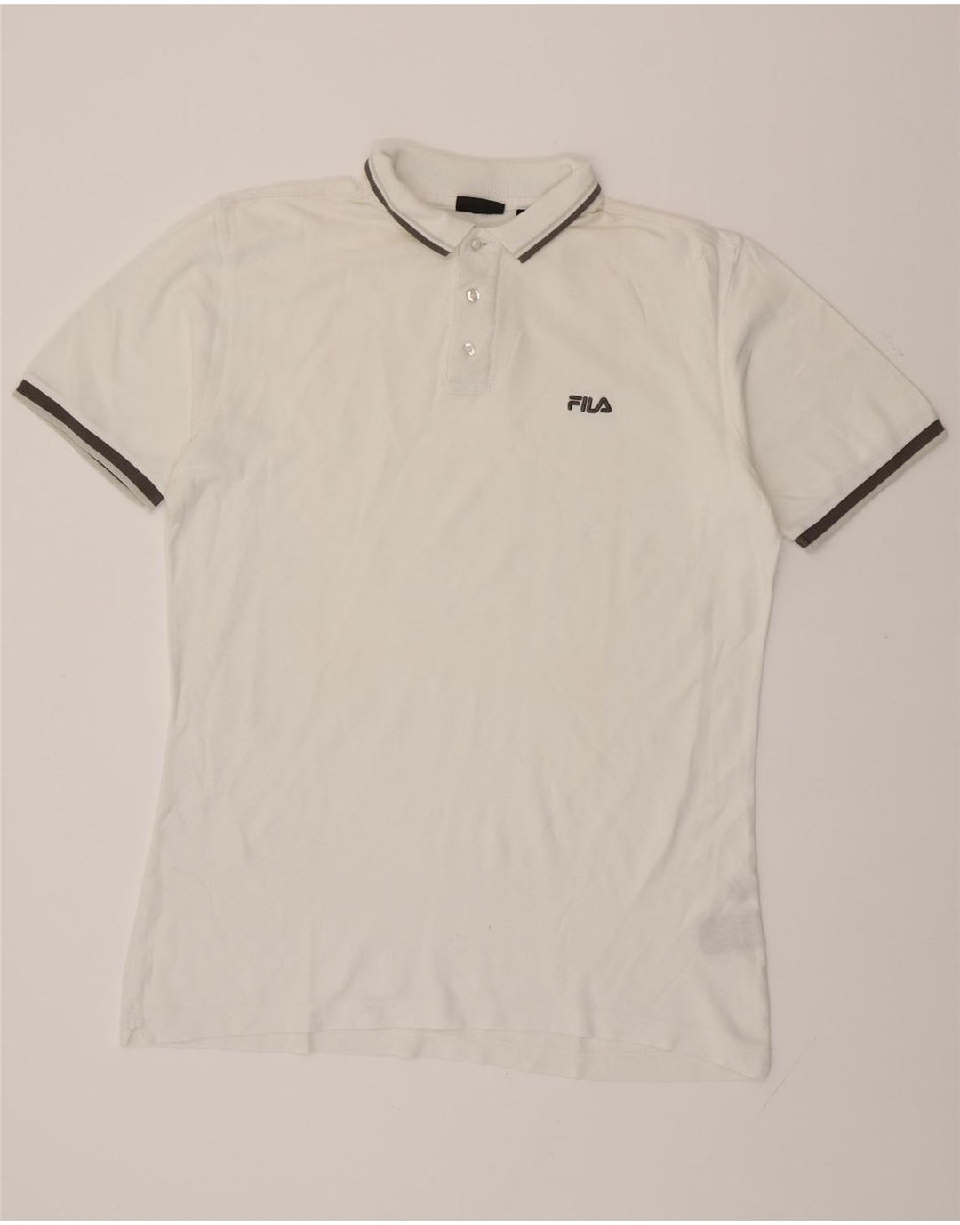 Tricou polo pentru bărbați FILA, mare, alb