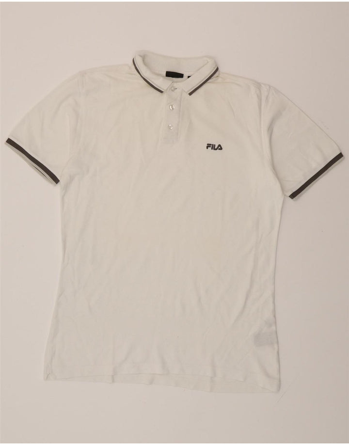 Tricou polo pentru bărbați FILA, mare, alb