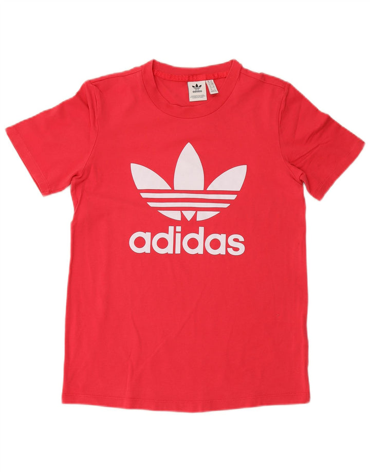 Tricou grafic ADIDAS pentru femei Top UK 10 Small Pink Bumbac